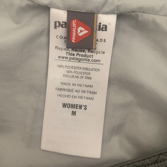 Patagonia Nano Puff Full Zip Silver(Gray) Vest Women's Size M Branded Logo - Picture 8 of 11
